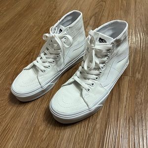 White Vans Sk8 Hi - Womens Size 7 - New, Unused